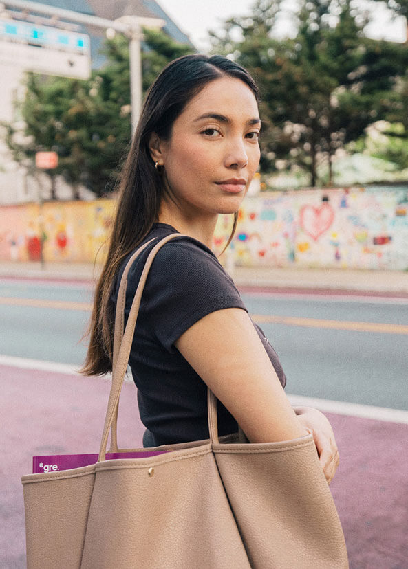 Women with a bag